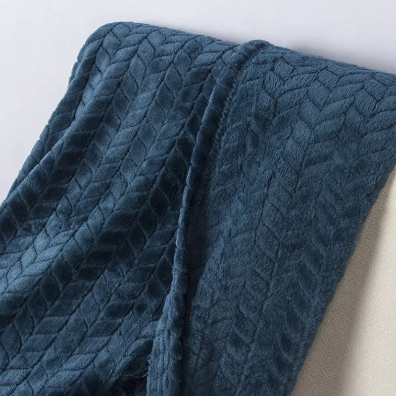 전기 맨발 청키 자카드 2 레이어 마이크로 화이버 럭셔리 아늑한 플란넬 양털 폴라 얽히고 설킨 보세 가중 헤르메스 가열 담요 소파 여행용 소파